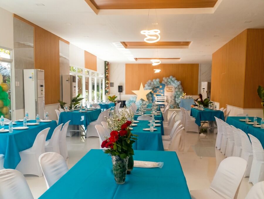 Air conditioned function hall set banquet style